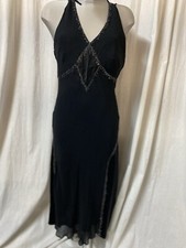 Gorgeous Full Silk Satin And Georgette Embellished Maxi Slip Dress