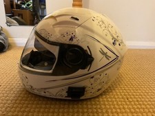 Caberg Motorcycle Helmet Size Small White Pattern - Very Pretty