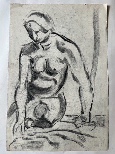 Phipps charcoal drawing - charcoal,