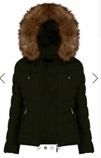 New Women Khaki Fitted Quilted