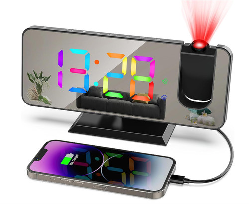 Projection alarm clock digital - alarm,