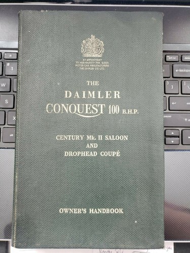 Daimler owners handbook for - handbook,