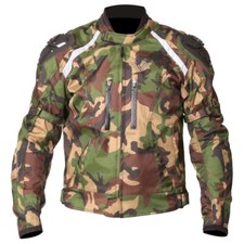 Frank Thomas Sports Motorcycle Jacket Mens Green Camouflage