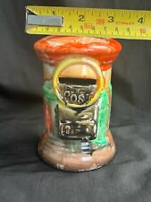 Vintage Souvenir Hand Painted Money Box Colored English London Post Box Shape 