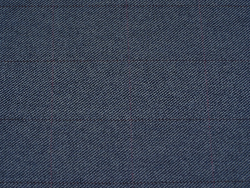 Blue wool tweed fabric - blue, 100%