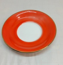 Grosvenor Bone China 4.25" Red/ Orange Saucer VINTAGE By Jackson & Gosling Ltd