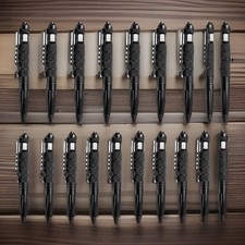 20 pcs Tactical Pen Aluminum Self Defense Glass Breaker Pen Writing Black EDC