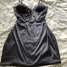 oh polly mini dress black new with out tags size 8