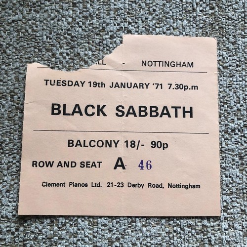 Black sabbath ticket - black,