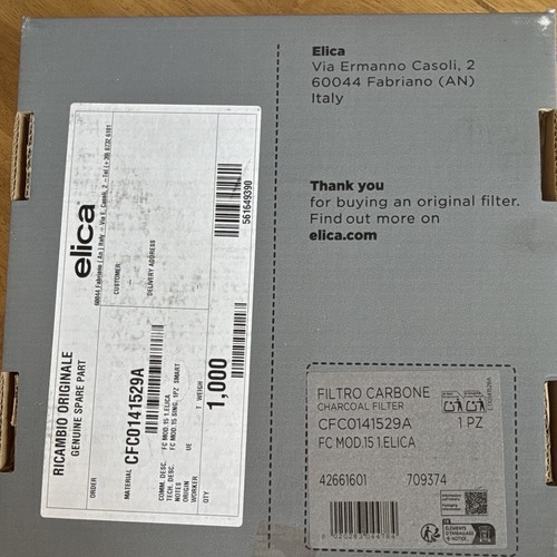Elica charcoal filter - elica,
