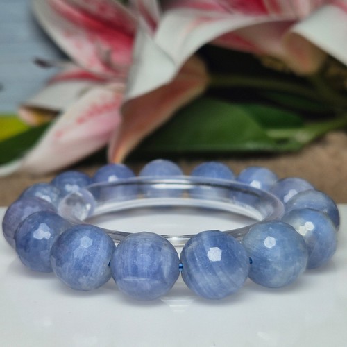 Sapphire faceted bracelet 13mm - sapphire,