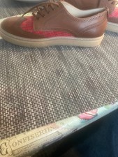 mens shoes by Fred Perry…..red tartan/ brown leather and crepe soles