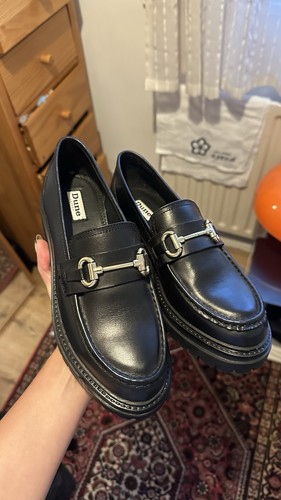 Dune black leather chunky - dune,