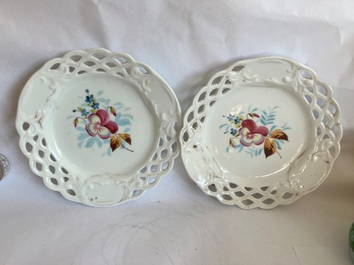 Victorian ribbon plates - victorian,