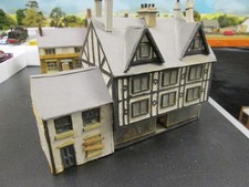 SCRATCHBUILT SHOP AND DERELICT HOUSE NEEDS TIDYING UP OO SCALE
