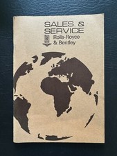 1972 Rolls Royce Bentley Sales Service Handbook UK Europe America Asia Locations