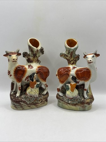 Milk maid spill - vases, c1860
