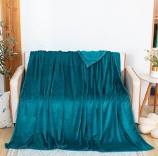 Plain Blanket Throw Soft Warm Soft Luxury Warm Home Sofa Bed Micro Coral NEW
