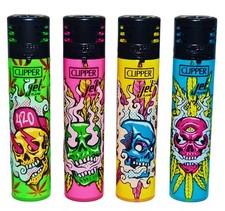 4 x Jet Flame Psycho Skulls