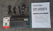 Tascam DP-008EX in Mint Condition with PSU/USB/PC Leads, 32GB SD Card & Manual