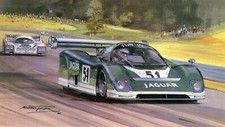 Jaguar XJ6 TWR 1985 Martin Brundle 1000 km of Mosport Michael Turner art card A