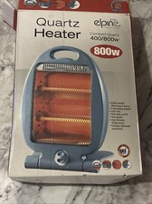 Elpine Quartz Heater 400/800W with 2 Heat Settings Safety Tip-over Switch 31159c