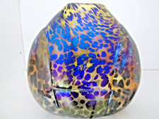 SIGNED PETER LAYTON London Glassblowing British Studio/Art Glass Iridescent Vase