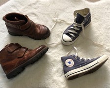 Timberland Earthkeepers leather boots child’s size 13 Converse canvas hi tops