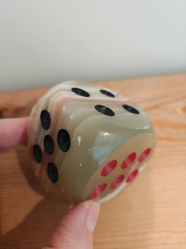 Vintage large onyx marble - marble, dice