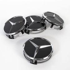 4 x Black Mercedes Benz 75mm