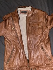 Next Leather Jacket Size 10, Real Leather Brown