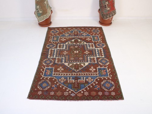 Vintage turkish area rug 4x6 - area,