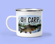 Oh Carp! Fishing Enamel Tin