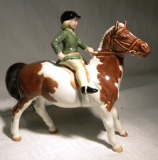 BESWICK  GIRL ON A SKEWBALD PONY  1499