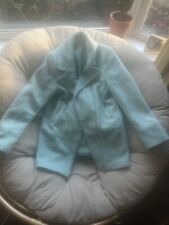 Bright Mint Green Turquoise Red Herring Winter wool mix Coat Uk 14