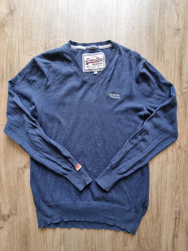 Superdry neck jumper blue - m,