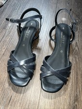 NEXT Navy Forever Comfort Leather Sandals Low Heel  SIZE 6 BNWT
