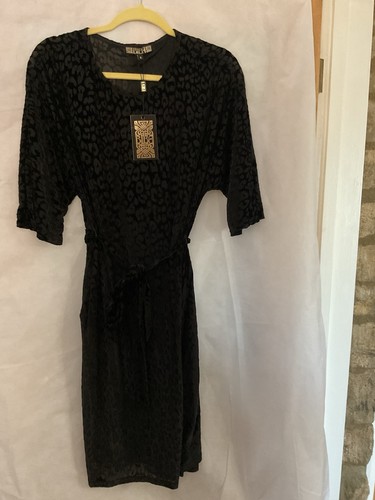 Biba black velvet animal print - velvet,