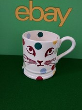 Emma Bridgewater Polka Dot Spotty Cat Face Mug great Condition Rare