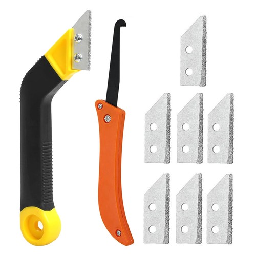 Grout scraping rake - grout,