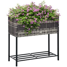 PE Rattan Outdoor Raised