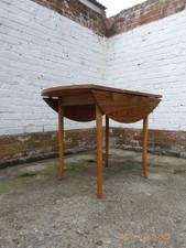 vintage Dinette dining table drop leaf mid century beech formica PI Dinette