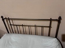 Antique Brass Single Bed Frame and Base. Good Condition