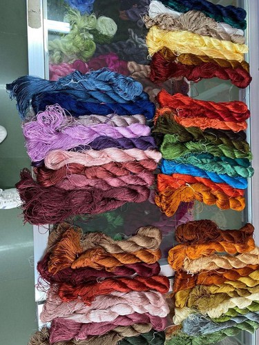 100 natural silk hand dyed - 100%natural, silk,hand-dyed