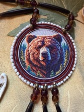 Bear medallion native american - bear,