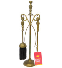Vintage Brass Fireplace Companion Tool Set BP8