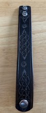 Hand Tooled Leather Wide Cuff