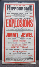 Balham Hippodrome, London 1926, Original Variety Theatre Poster, Jimmy Jewel.