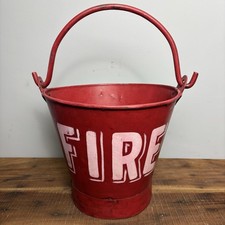Vintage Red Fire Bucket -