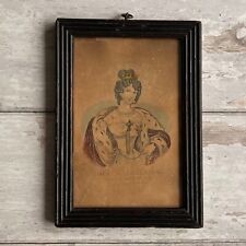 19th Century Miniature Engraving of British Queen Adelaide 1831 by John Fairburn